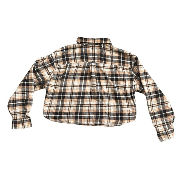 American Eagle Flannel Shirt Women’s Large Plaid Button Down Long Sleeve Cotton - Picture 2 of 6